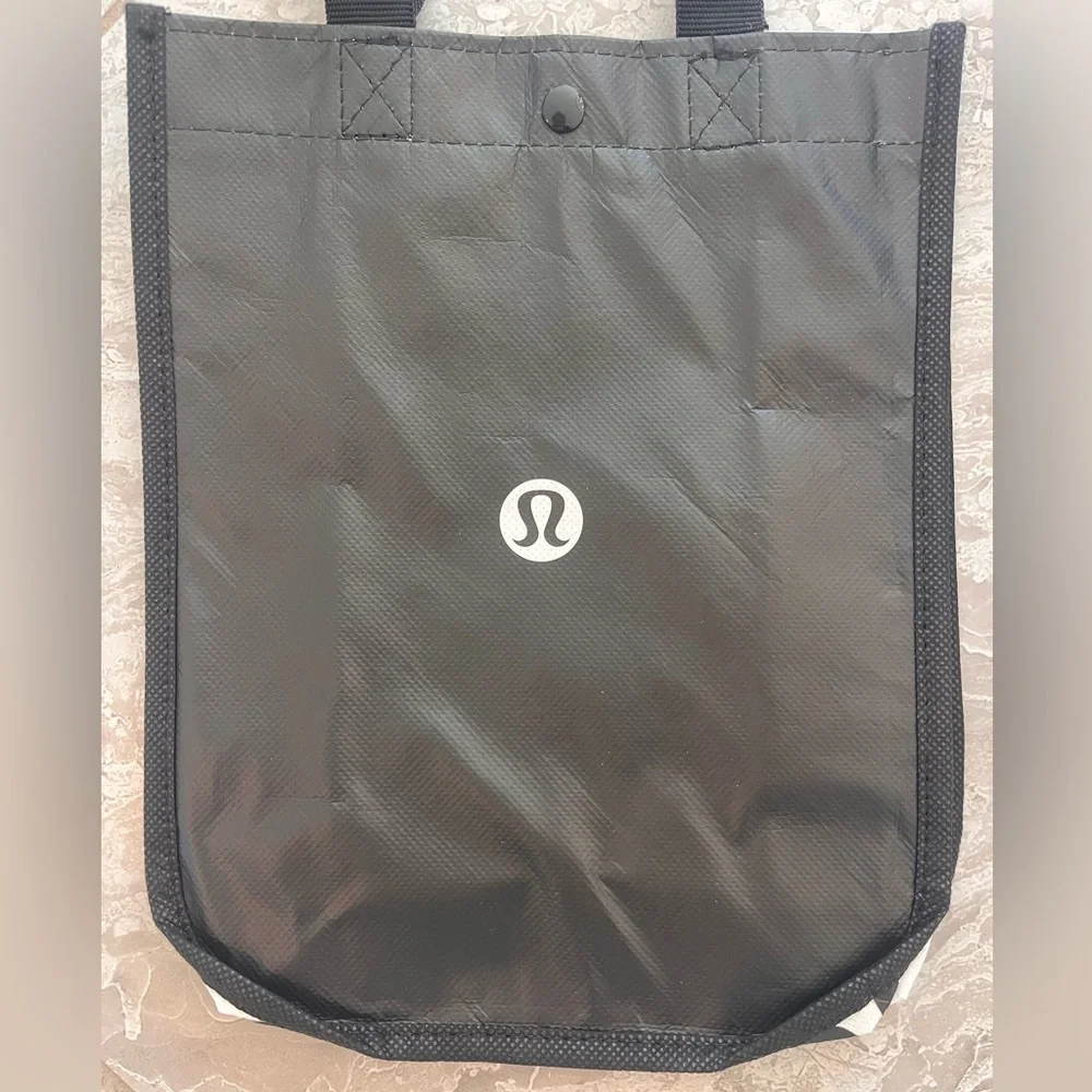 lululemon athletica Black and White Small Tote Bags
